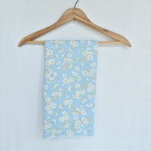 Blue with Daisies Vintage Flour Sack Material