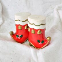 Santa Boots Salt and Pepper Shakers