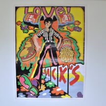 Jack's Hamburgers Restaurant Psychedelic 1970s Poster