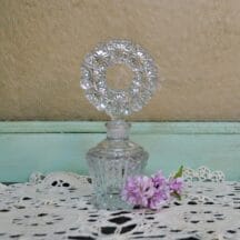 Vintage pressed glass perfume bottle