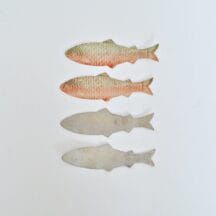 Four Antique Paper Trout - Great for scrapbooking