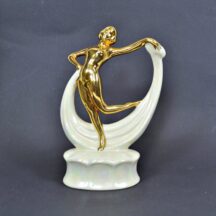 Art Deco Gold Nude Scarf Dancer