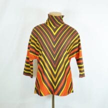 Vintage Batwing Top - Chevron Pattern in Fall Colors