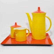 1960s, retro kitchen, mod dining room, coffee set