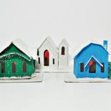 Vintage putz houses