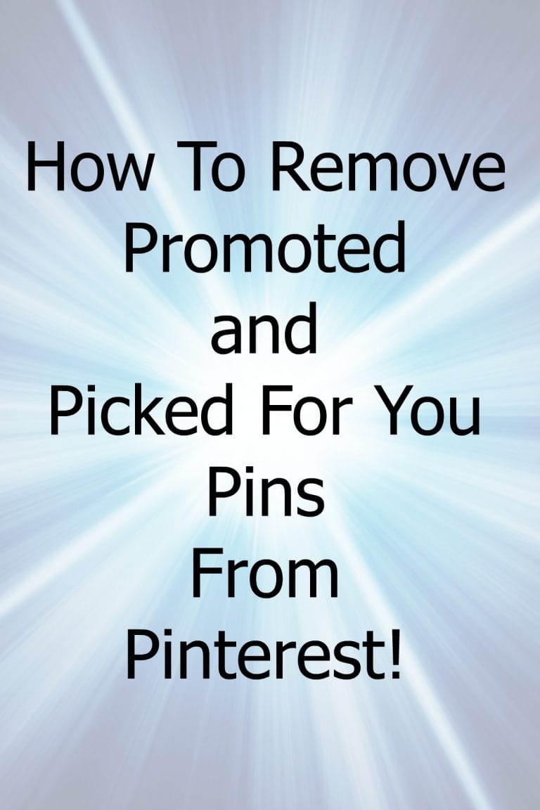 How to remove "Picked For You" and "Promoted" pins from your Pinterest feed and get it back to the people, boards and topics you want to follow.