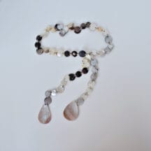 Vintage mother of pearl lariat necklace