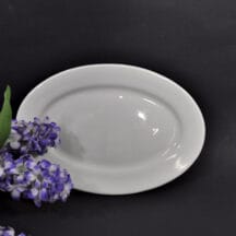 Vintage white ironstone platter for your farmhouse decor.