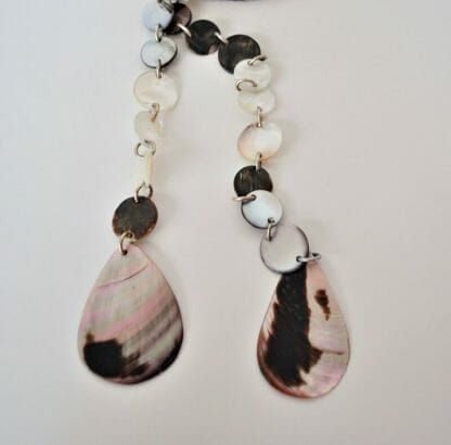 Vintage mother of pearl lariat necklace