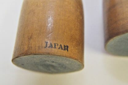 Japan mark on mid century dog and cat wood pencil holders