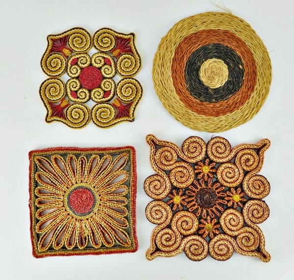 Woven Raffia Trivets Just Vintage Home