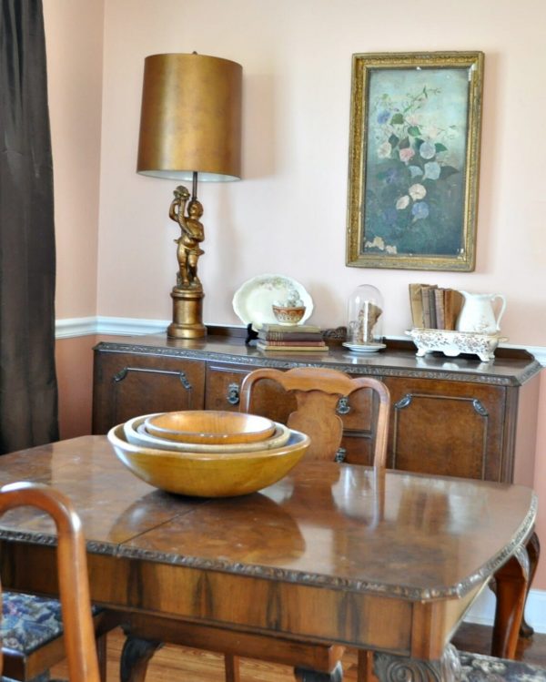 Small dining room with vintage French furniture