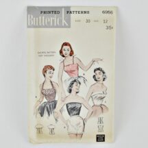 Vintage halter top pattern from the 1950s Butterick 6956 for 30" bust