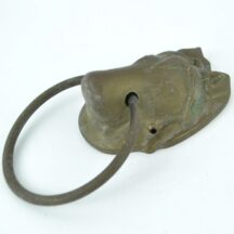 Large vintage brass horse head door knocker