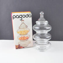 The Pagoda - Anchor Hocking stacking jars from the 1970's. Use in your Boho decor, traditional, romantic, MCM, etc. decor.