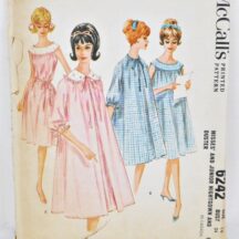 Vintage McCall's 6242 - nightgown and housecoat pattern for bust 34"