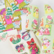 Vintage Christmas stickers, Christmas seals and gift tags from the 1960's for sale