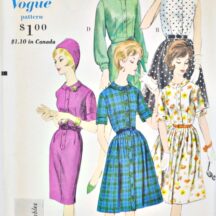 Vintage Vogue 5380. A shirtwaist dress pattern with slim or pleated skirt.