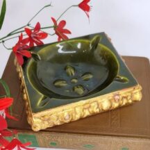 Freeman McFarlin Ashtray - Green and Gold Gilt