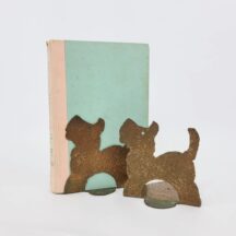 Arts and Crafts Hammered Copper Scottie Bookends