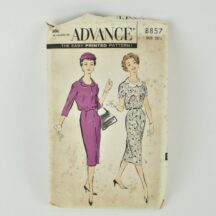 Advance 8857, a 1950s dress pattern for 41" bust