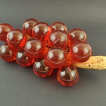 Vintage red Lucite grape cluster