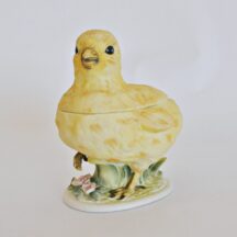 Vintage Lefton Easter Chick One Leg Raised Lefton Chicken Candy Dish