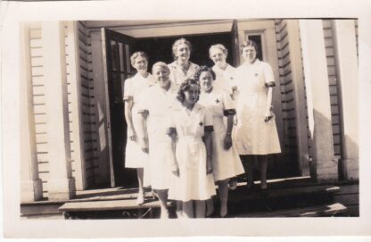 Vintage photo of ladies in Red Cross uniforms