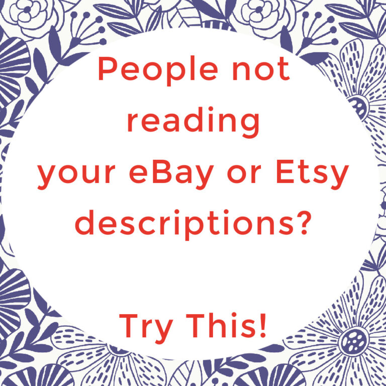 Are People Not Reading Your Item Description? eBay and Etsy