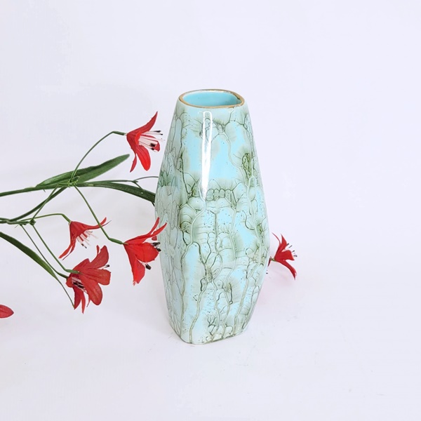 Vintage 1960s MCM Sculptural Vase - W. Bomas Leersum