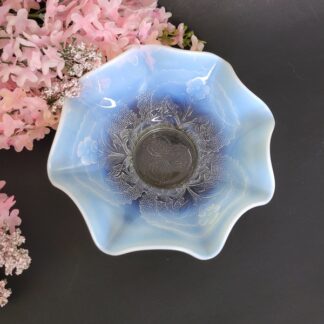 Dugan Laura Single Flower Framed Opalescent Bowl