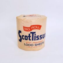 Vintage pink ScotTissue toilet paper roll