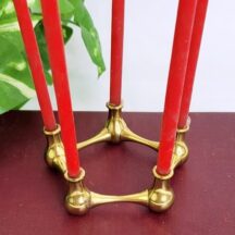 1960s MCM brass, Dansk ring candle holder, designed by Jens Quistgaard