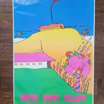 Peter Max original poster from the grand opening of the South Coast Village in Santa Ana, California in August of 1973