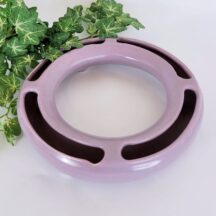 Vintage 1980s Lavender Pottery Posey Ring Vase