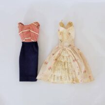 2 vintage Barbie dresses from the 1960s - Cruise Stripes and Garden Party