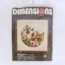 Vintage crewel kit. Dimensions Elegant Siamese by Julie Shearer, dated 1981