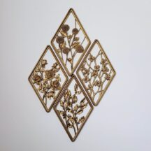 Four Seasons wall plaques, Gold plastic Syroco.