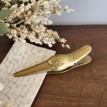 Vintage brass duck head paperclip