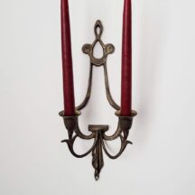 Vintage brass wall candle sconce in traditional style