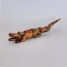 Hand carved wood alligator 16" long