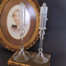 Vintage glass oil burning candles