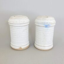 Peter's Pottery large salt and pepper shaker set in cotton white.