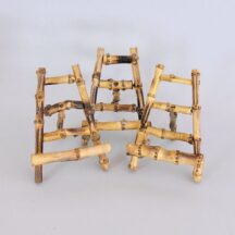 3 small burnt bamboo eaels