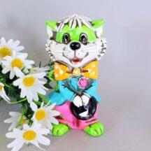 Holiday Fair cat bank. Black light reactive. Made in 1968.