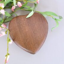 Handmade wood heart box. 5x5 trinket box