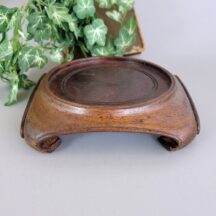 Wood chinoiserie display stand riser for vase, bowl, bust, etc.