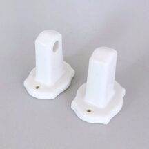 Vintage white porcelain towel bar holders