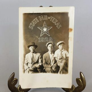 RPPC Texas State Fair 1929. Studio card of family