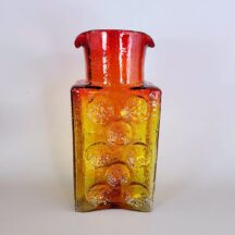 Blenko pinwheel tangerine carafe